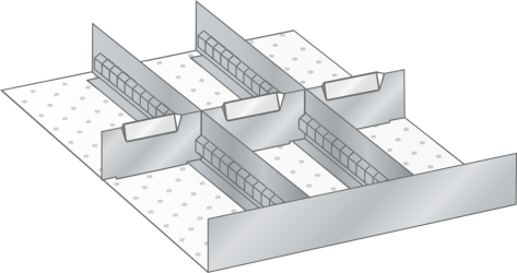 Slotted dividers and metal separators 62.159.000