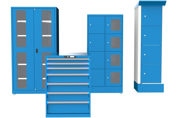 E-CABINETS LISTA CON TODA SEGURIDAD Los E-Cabinets de LISTA comprenden una gama de diferentes armarios eléctricos que también se pueden conectar al sistema de gestión de mercancías y combinar de forma flexible con las soluciones LEC.